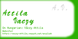 attila vaczy business card